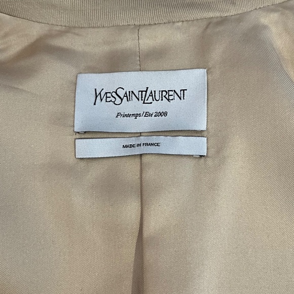 Yves St. Laurent Camel/Beige Cap Sleeve Knit Wrap Jacket - Picture 6 of 9